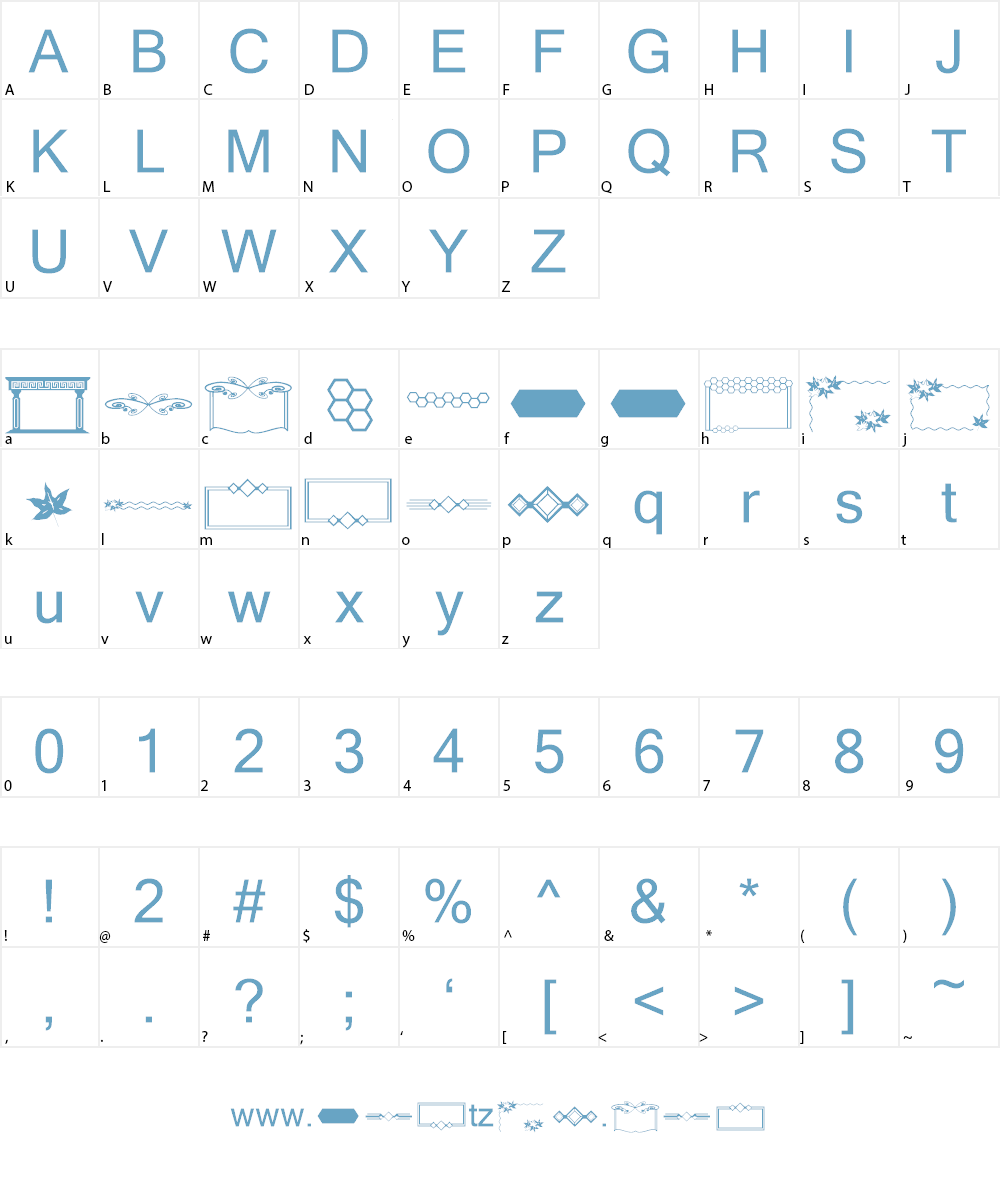 ap fancy frames Font Character